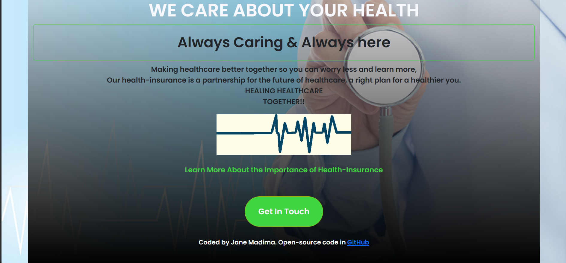 Health-Insurance landing-page project